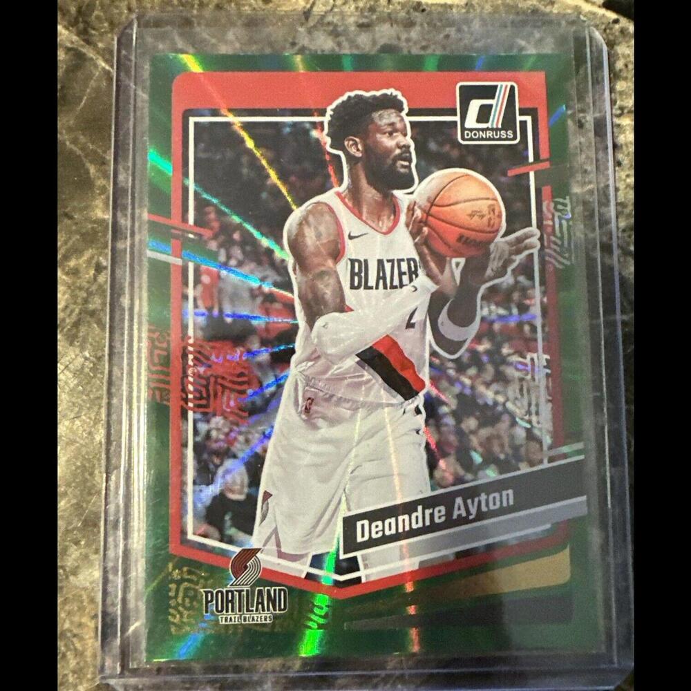 2023-24 Donruss - DEANDRE AYTON - Green Laser Prizm - Trail Blazers #72